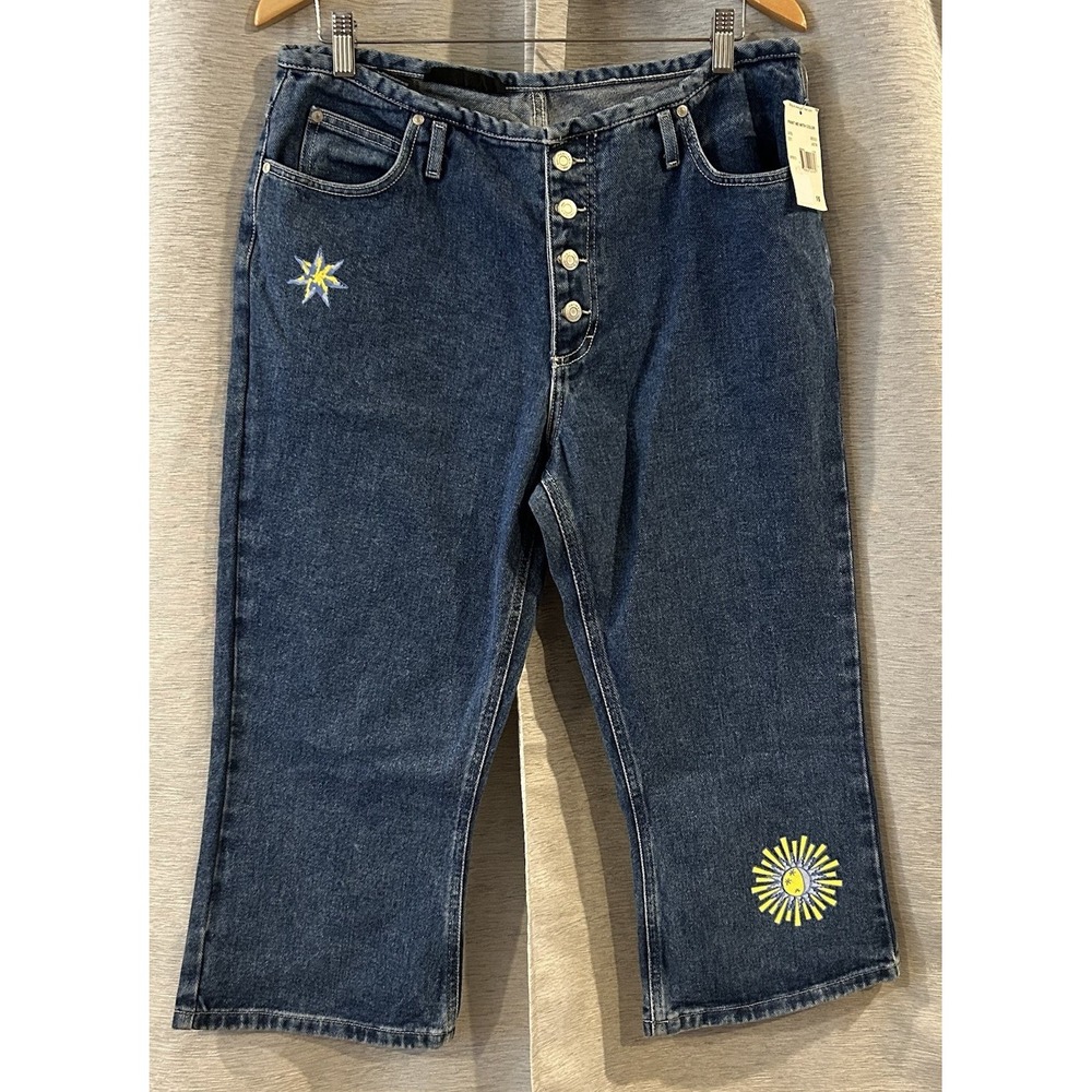 VTG No Boundaries Paint Me With Color Crop Jeans Juniors Size 15 NOS‎